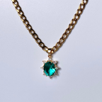 Emerald Green Royal CZ Necklace image 0