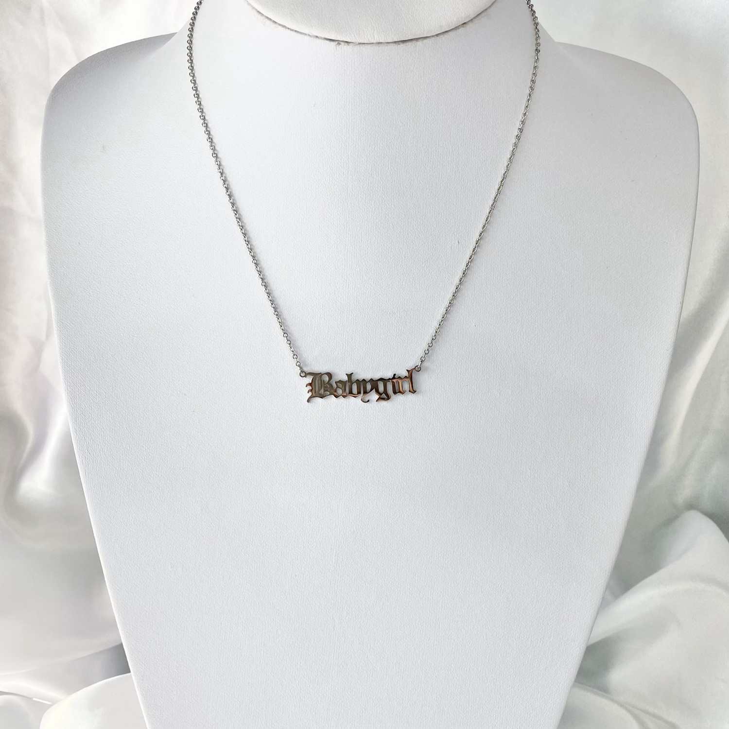 Silver Babygirl Necklace image 1