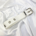 White Eyelet Buckle Belt image 0