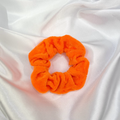 Bright Orange Velvet Scrunchie image 0