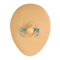 Blue CZ Shooting Stars Nipple Bar image 0
