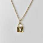 Gold Playboy Padlock Necklace image 0