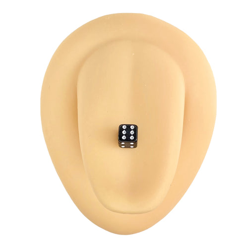 Black Acrylic Dice Tongue Bar image 0
