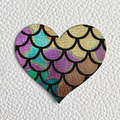 Black Holographic Scale Heart Nipple Covers image 0