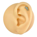 Blue Prong Set Marquise CZ Flat Back Stud image 0
