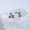 Silver Mini Teddy Bear Stud Earrings image 0