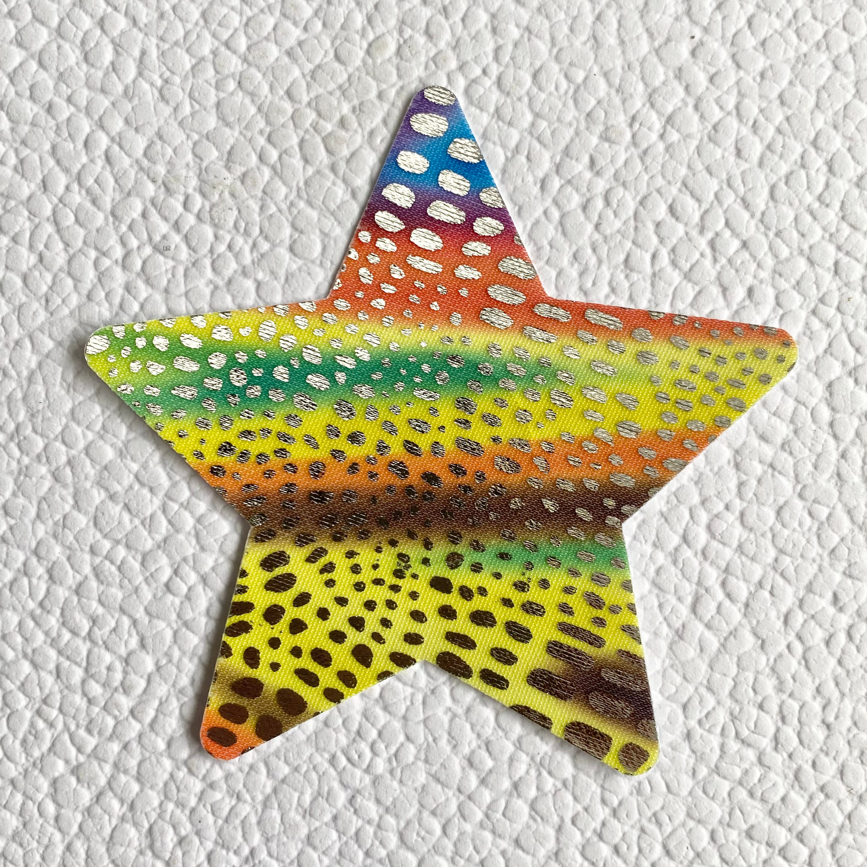 Funky Silver Dotted Star Nipple Covers image 0