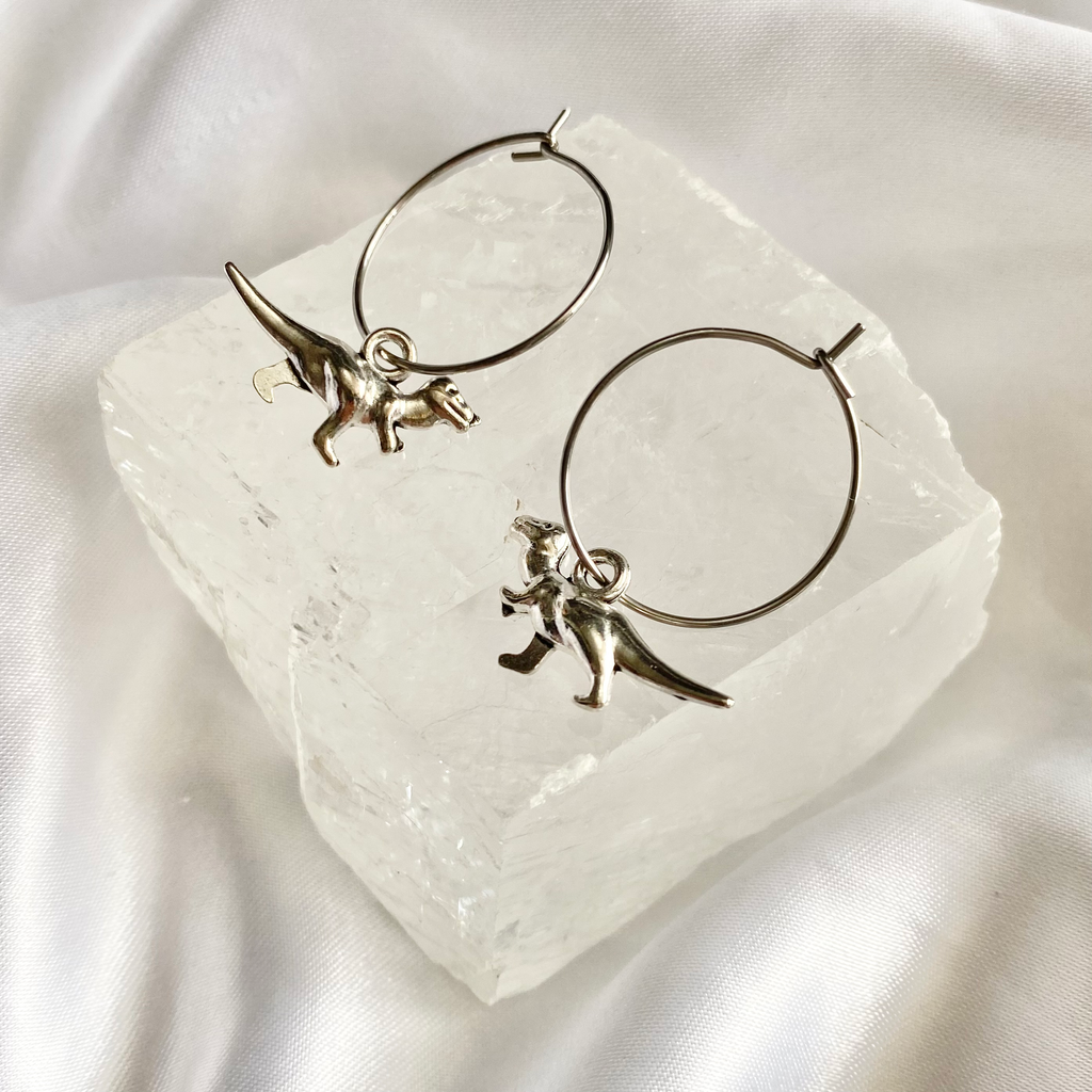 Tyrannosaurus Hoop Earrings image 0