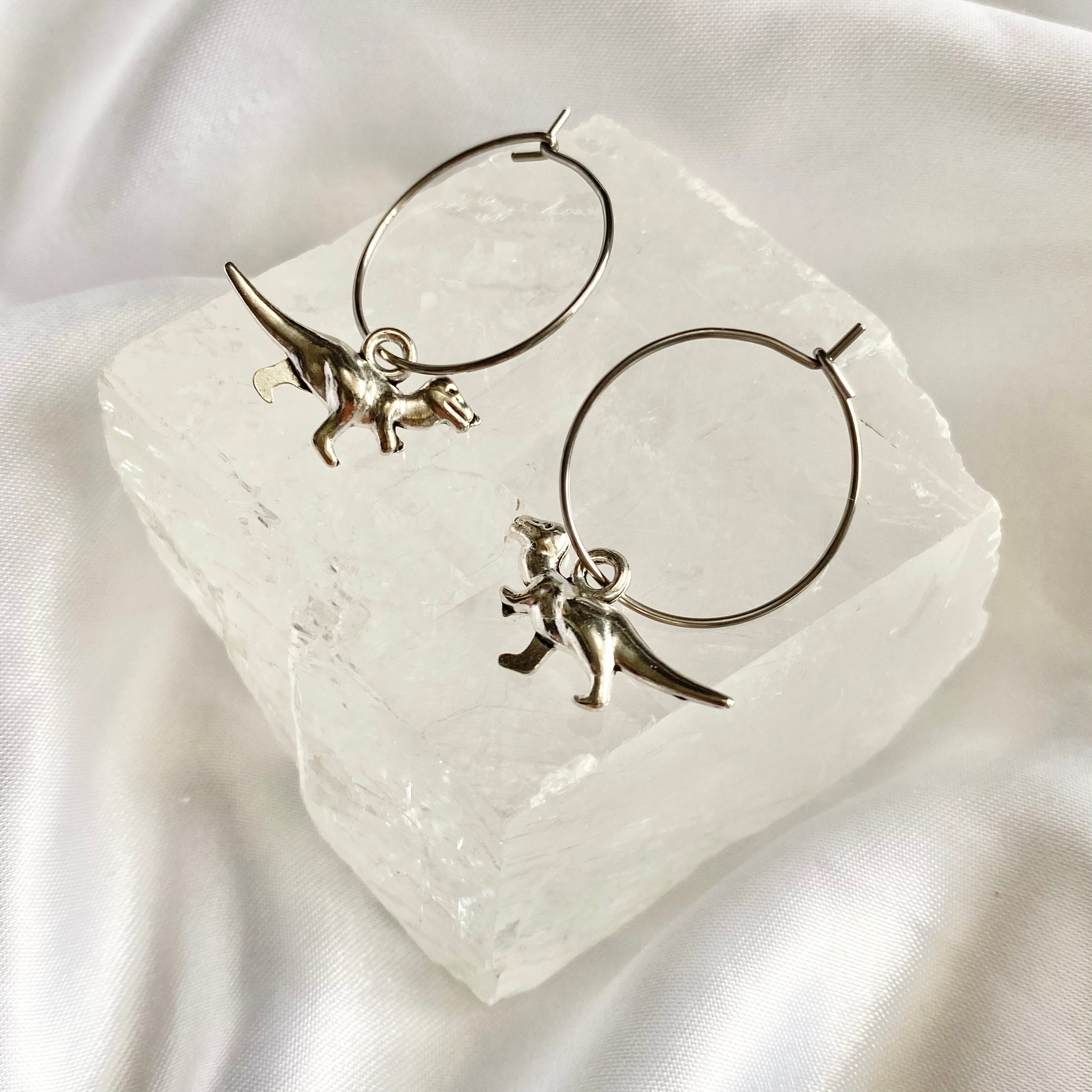 Tyrannosaurus Hoop Earrings image 0