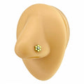 Green Illuminating Flower Nose Stud image 0
