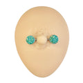 Green Druzy Stone Nipple Bar image 0