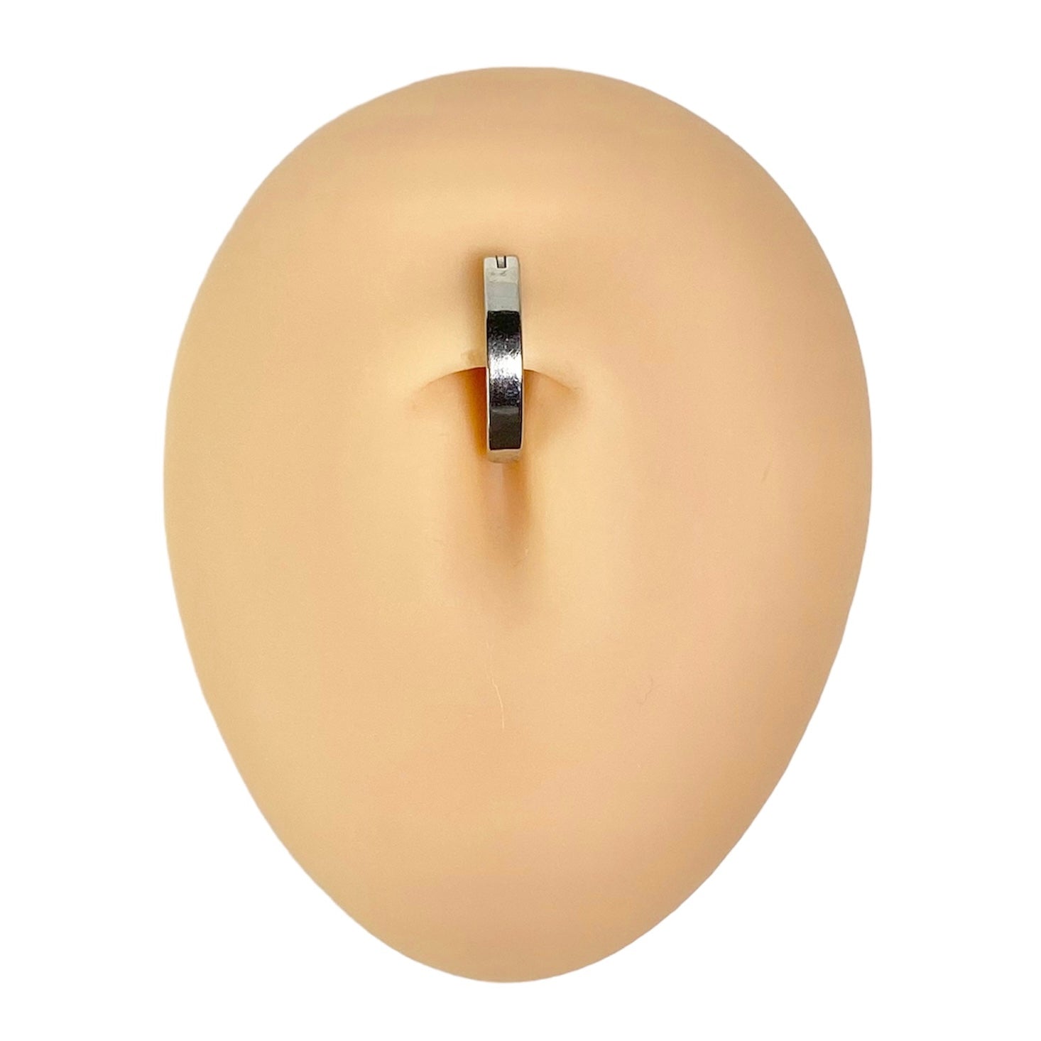 Silver Hinged Belly Bar  image 0