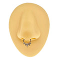 Gold Marquise CZ Hinged Segment Hoop Ring image 0