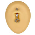 Cancer Zodiac Dangle Belly Bar  image 0