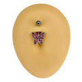 Pink Crystal Paved Butterfly Belly Bar image 0