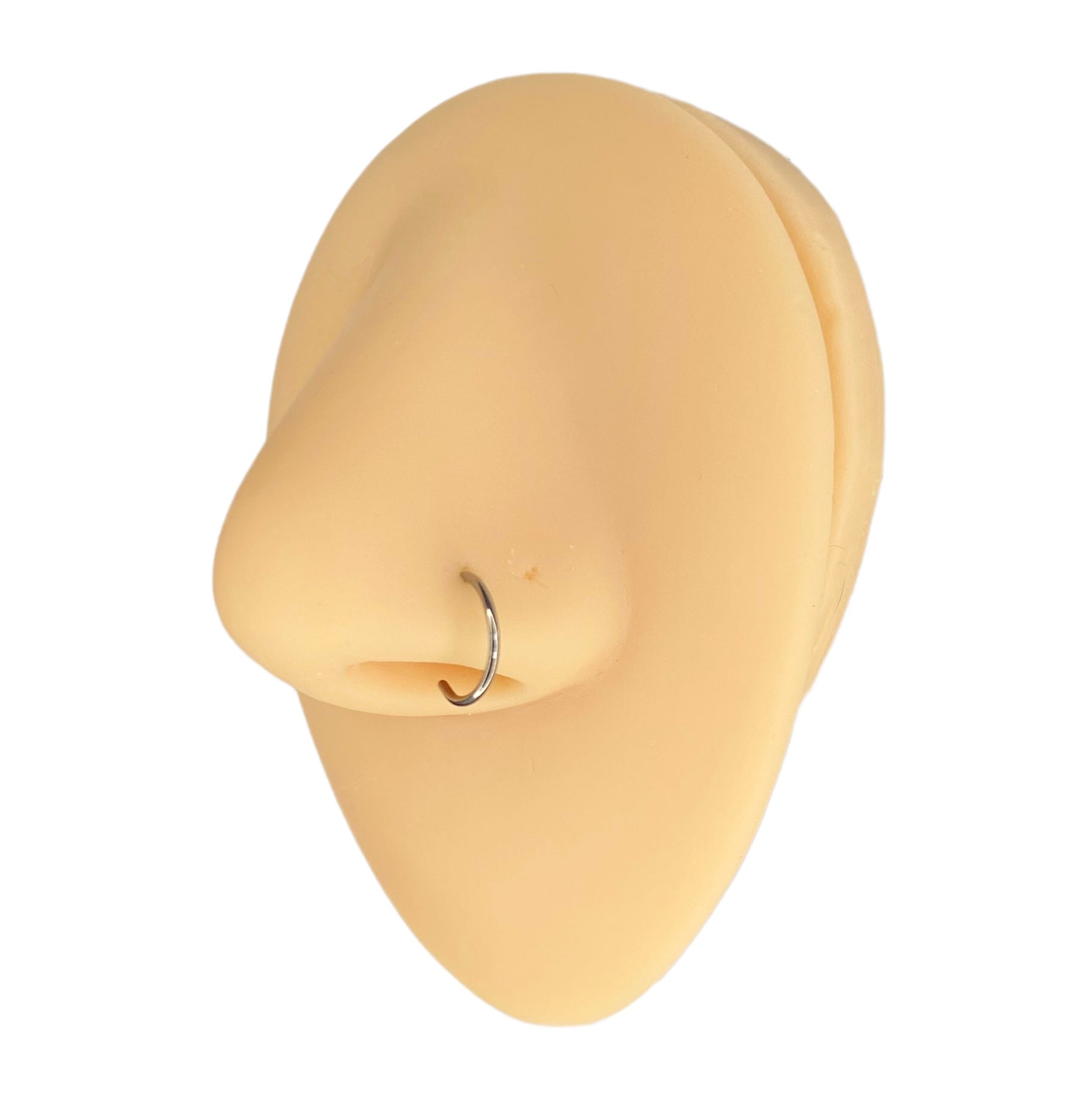 Silver Basic Titanium Nose Hoop image 0