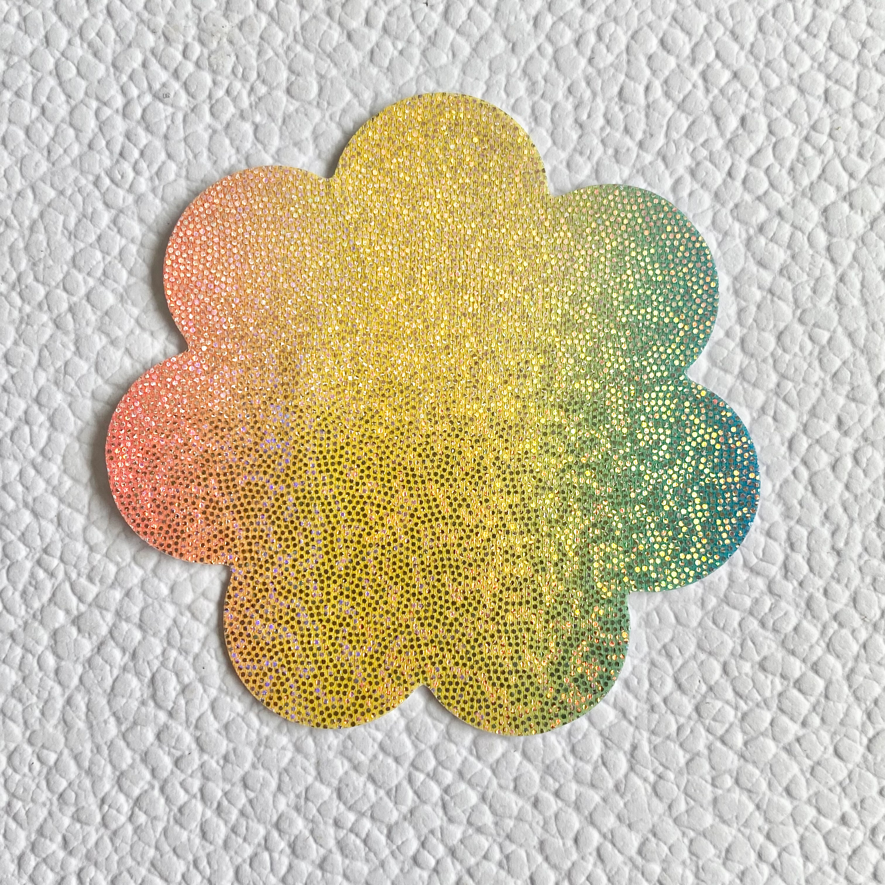 Holographic Rainbow Flower Nipple Covers image 1