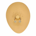 Gold CZ Flower Ends Horseshoe Hoop  image 0