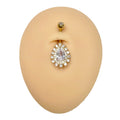 Gold Teardrop Bling Belly Bar  image 0
