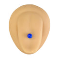 Blue Solid Colour Ball Titanium Tongue Bar  image 0