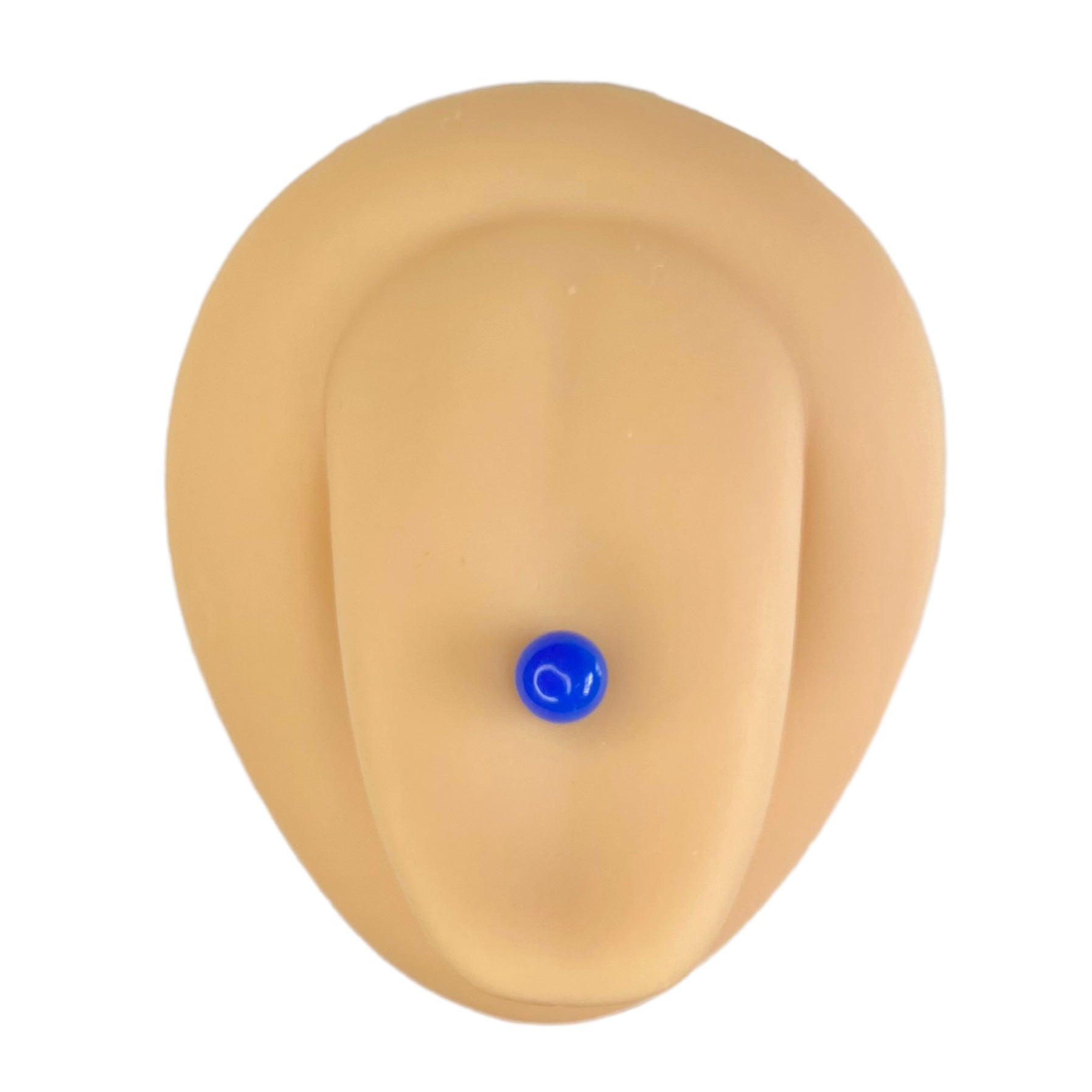 Blue Solid Colour Ball Titanium Tongue Bar  image 0