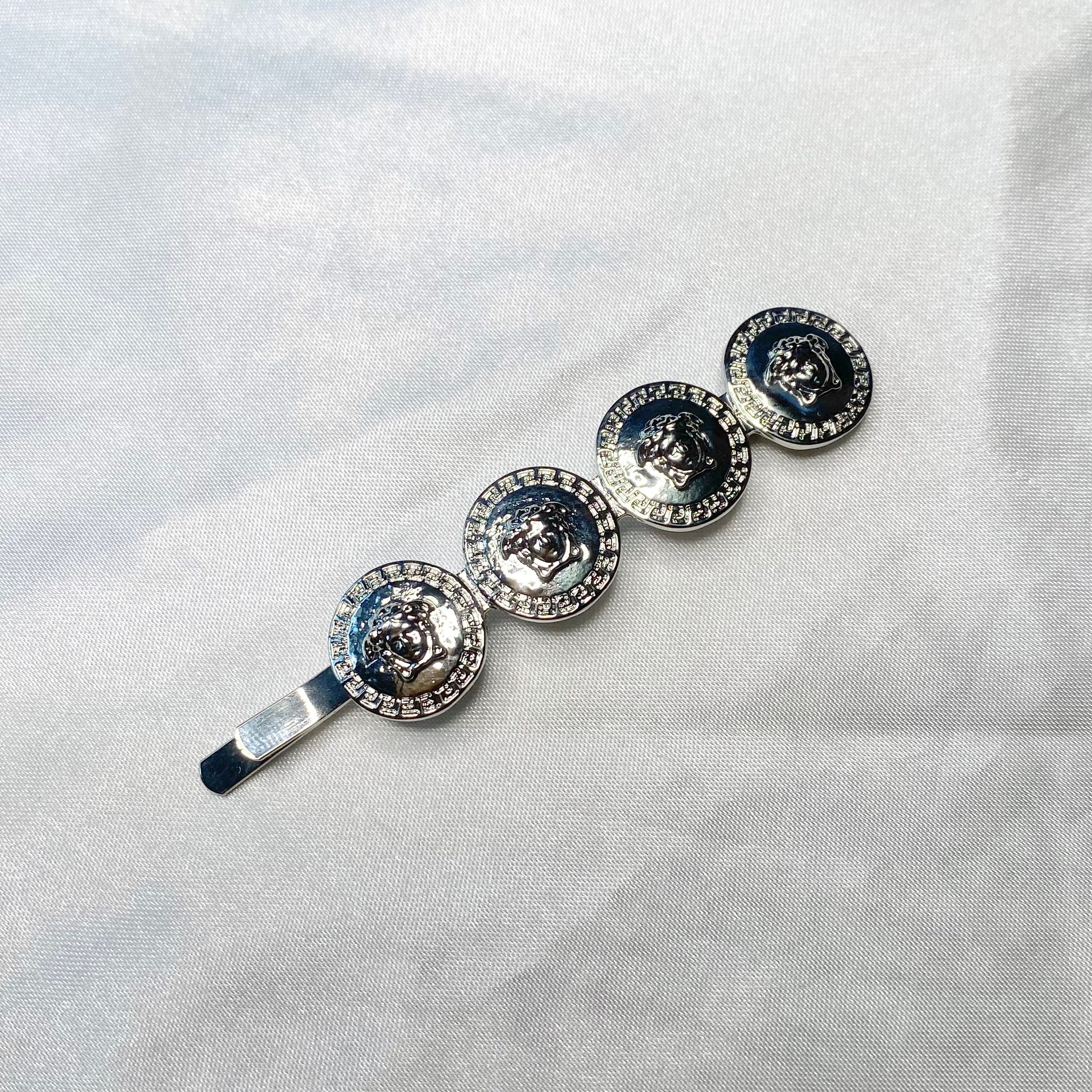 Silver Medusa Hair Clip Slide image 0