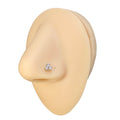 Pink Triple Stone Nose Stud image 0