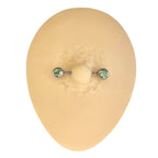 Green Rhinestone Nipple Bar  image 1