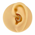 Gold Crystal Half Circle Bendable Hoop  image 1