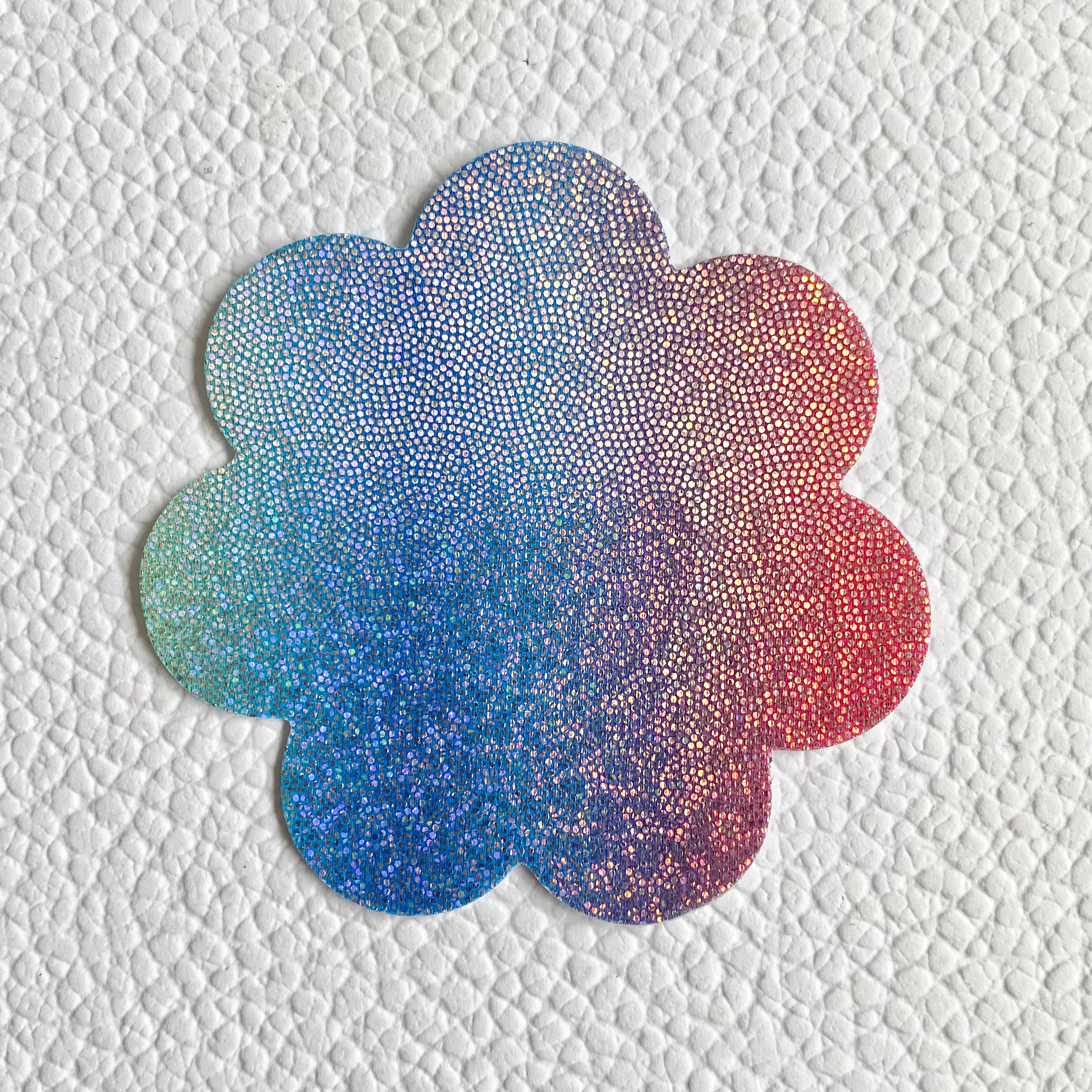 Holographic Rainbow Flower Nipple Covers image 0