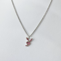 Pink Cubic Zirconia Playboy Necklace image 0