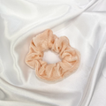 Peachy Pink Velvet Scrunchie image 0