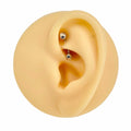 White Illuminating Double End Curved Barbell image 0