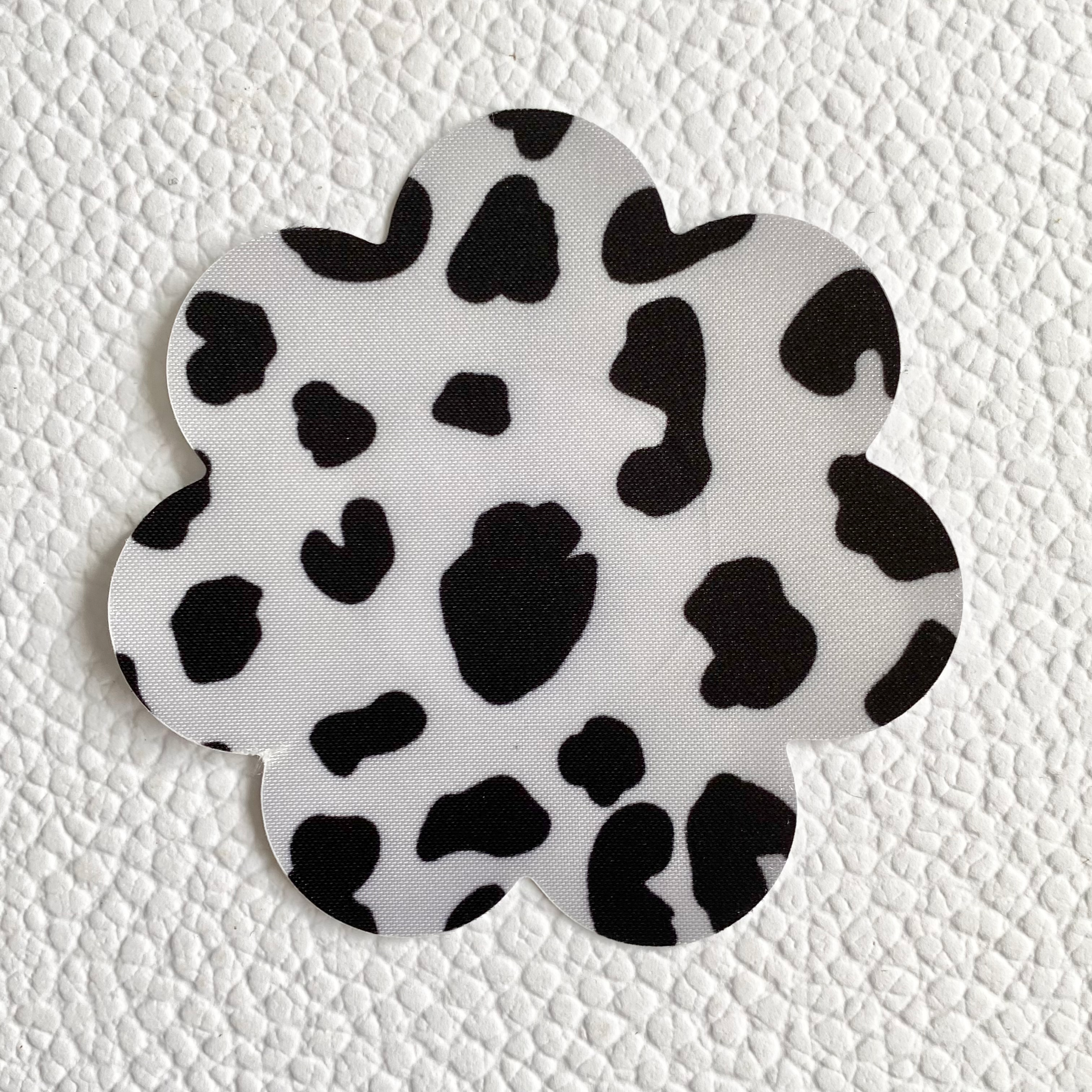 Cow Print Flower Nipple Covers image 0