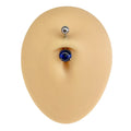 Blue Cabochon Stone Belly Bar  image 0