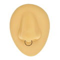 Gold 5 Flush Set Mini Crystal Hinged Segment Hoop Ring image 0