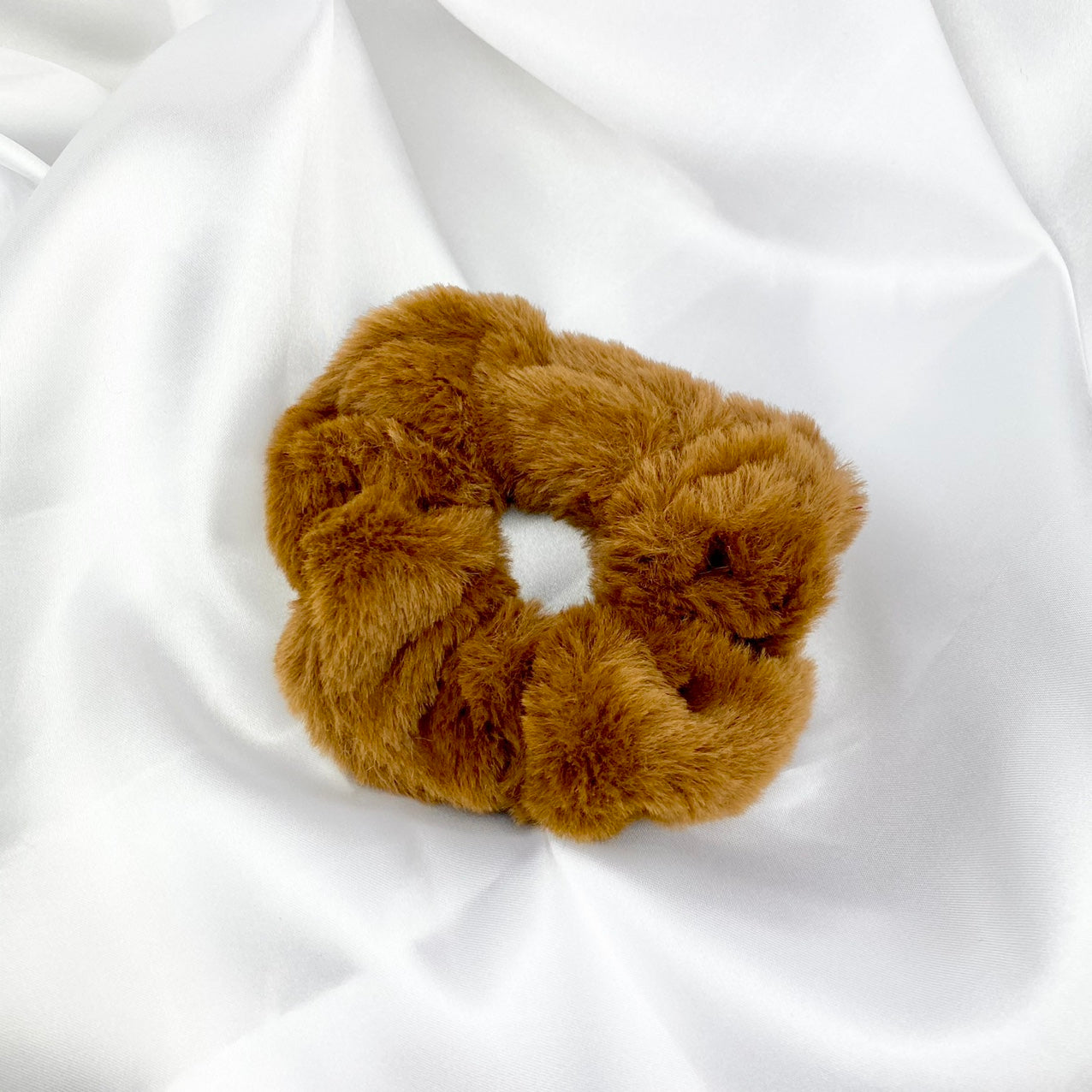 Brown Fur Scrunchie image 0
