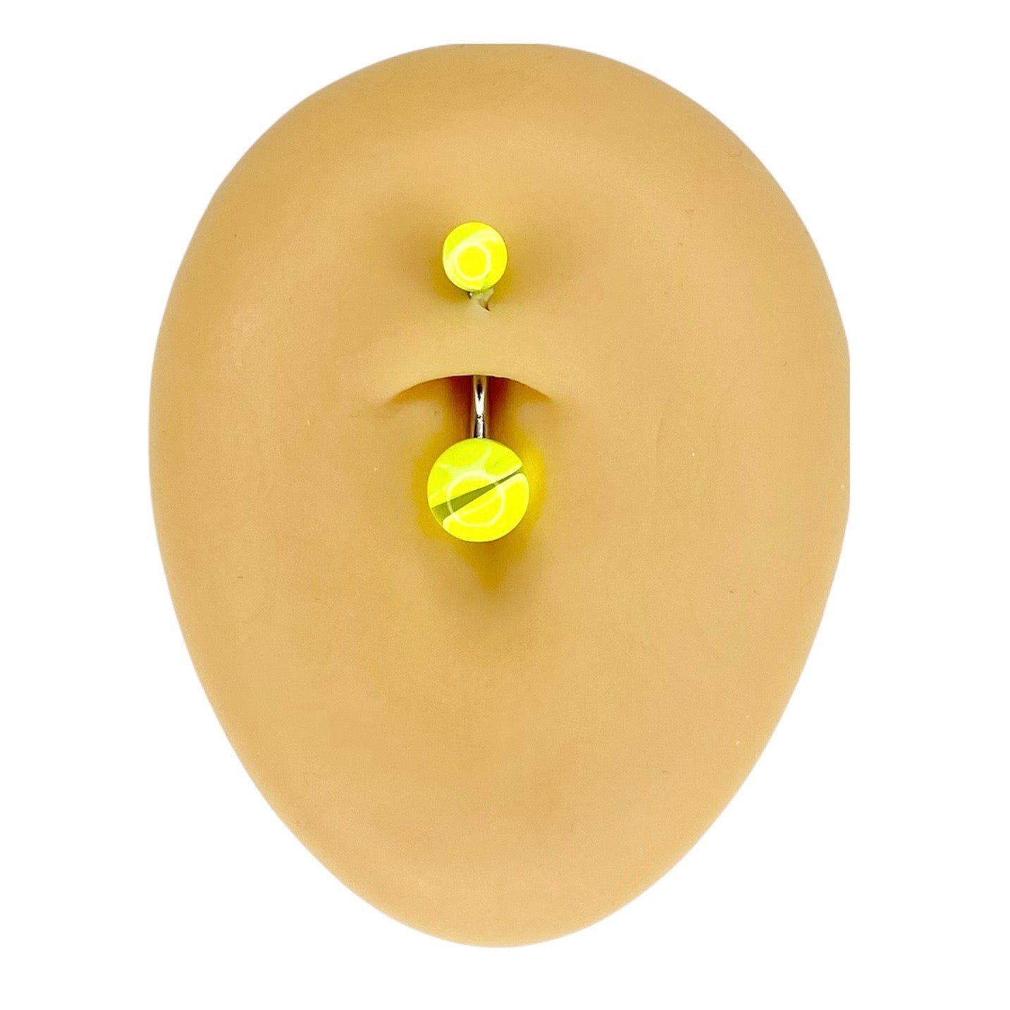Green / Yellow Marble Effect Belly Bar  image 0