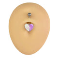 Purple Opal Glitter Heart Belly Bar image 0