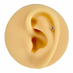Clear Heart Gem Barbell Stud image 3