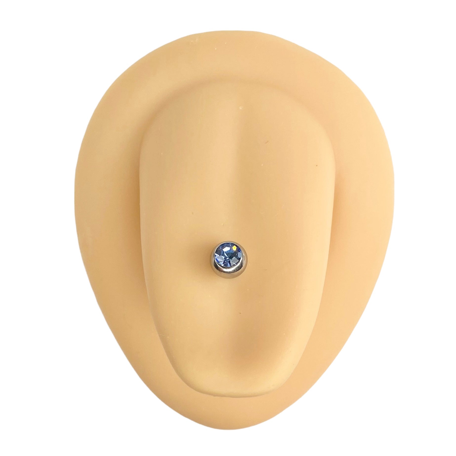 Light Blue Press Fit Gem Ball Tongue Bar image 0