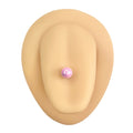 Pink Metallic AB Tongue Bar image 0