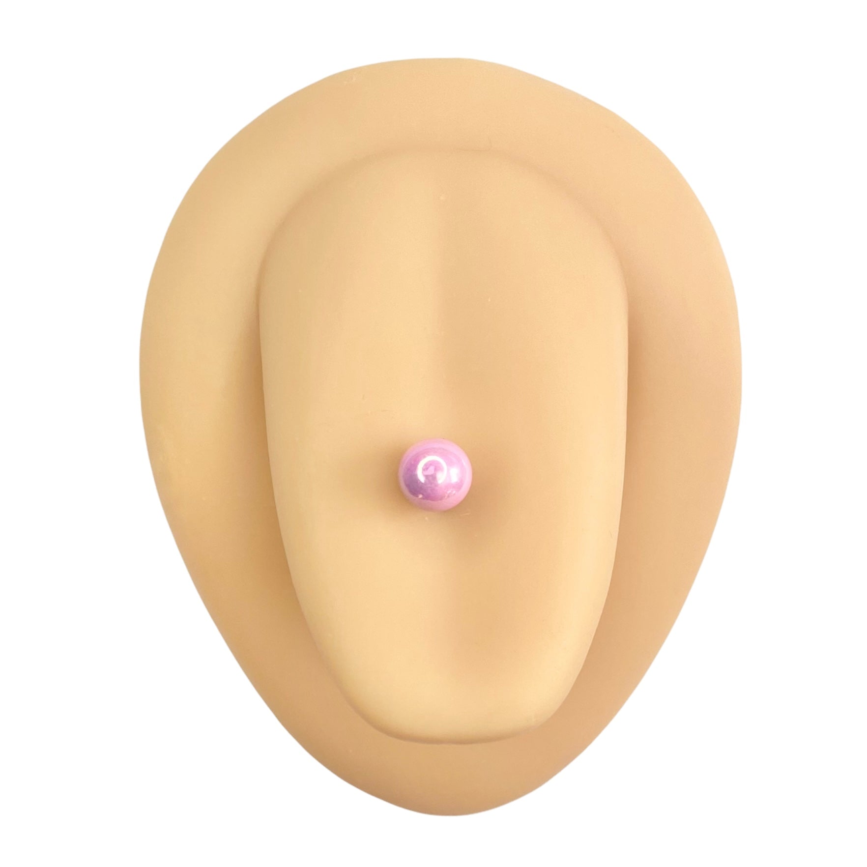 Pink Metallic AB Tongue Bar image 0