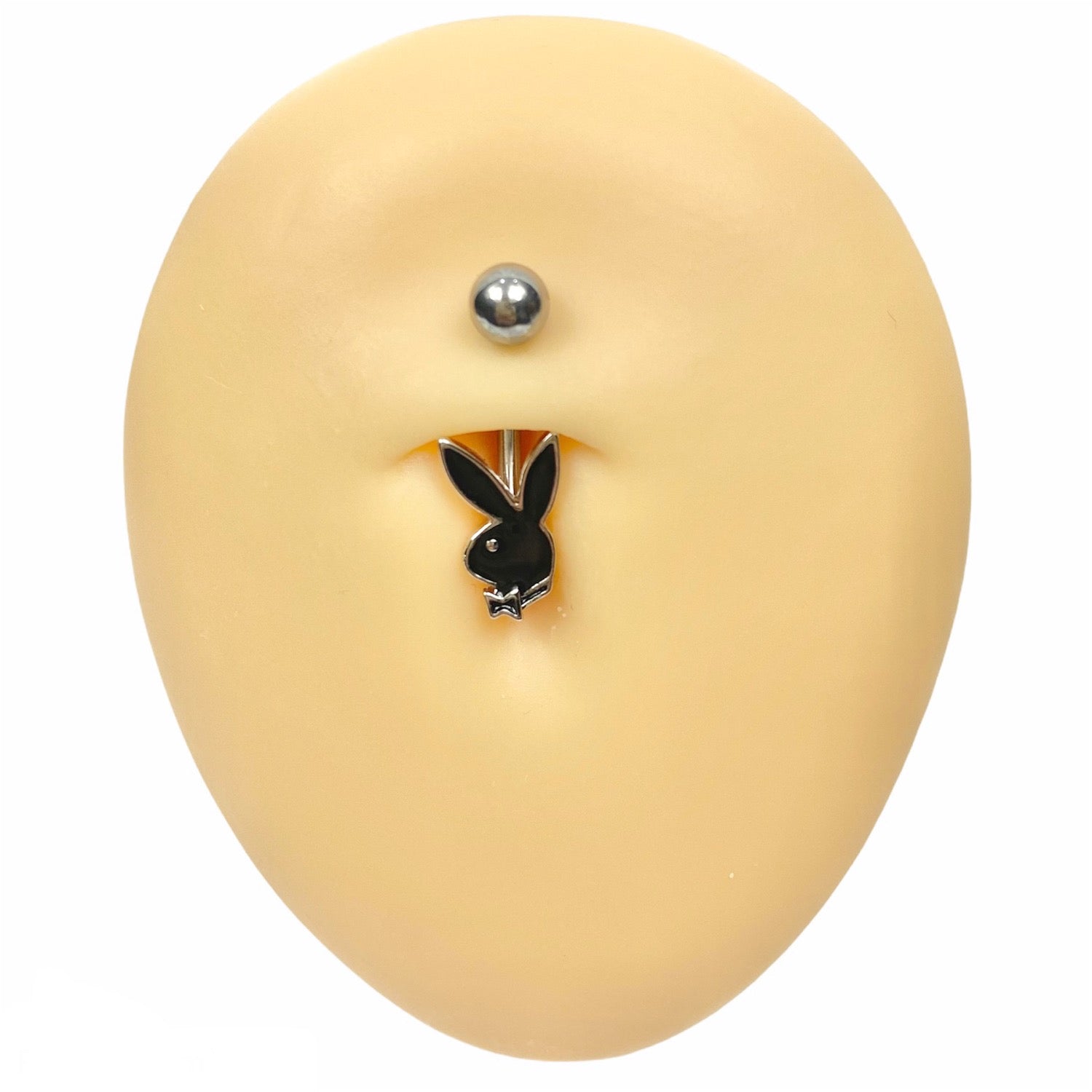 Black Enamel Playboy Belly Bar  image 0