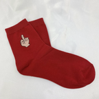 Dark Red Middle Finger Socks  image 2