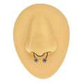 Silver Fake Septum CZ Prong Horseshoe  image 0