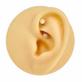 White Glow In The Dark Curved Barbell image 0