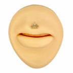 Gold CZ Tiara Flat Back Stud image 1