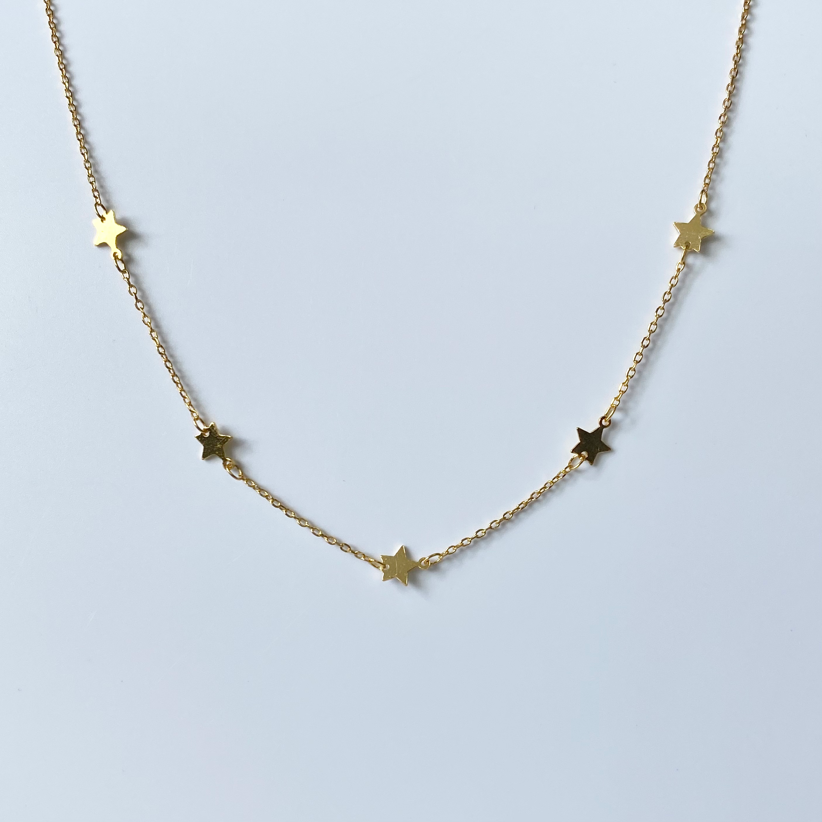 Gold Dainty Star Choker Necklace image 0