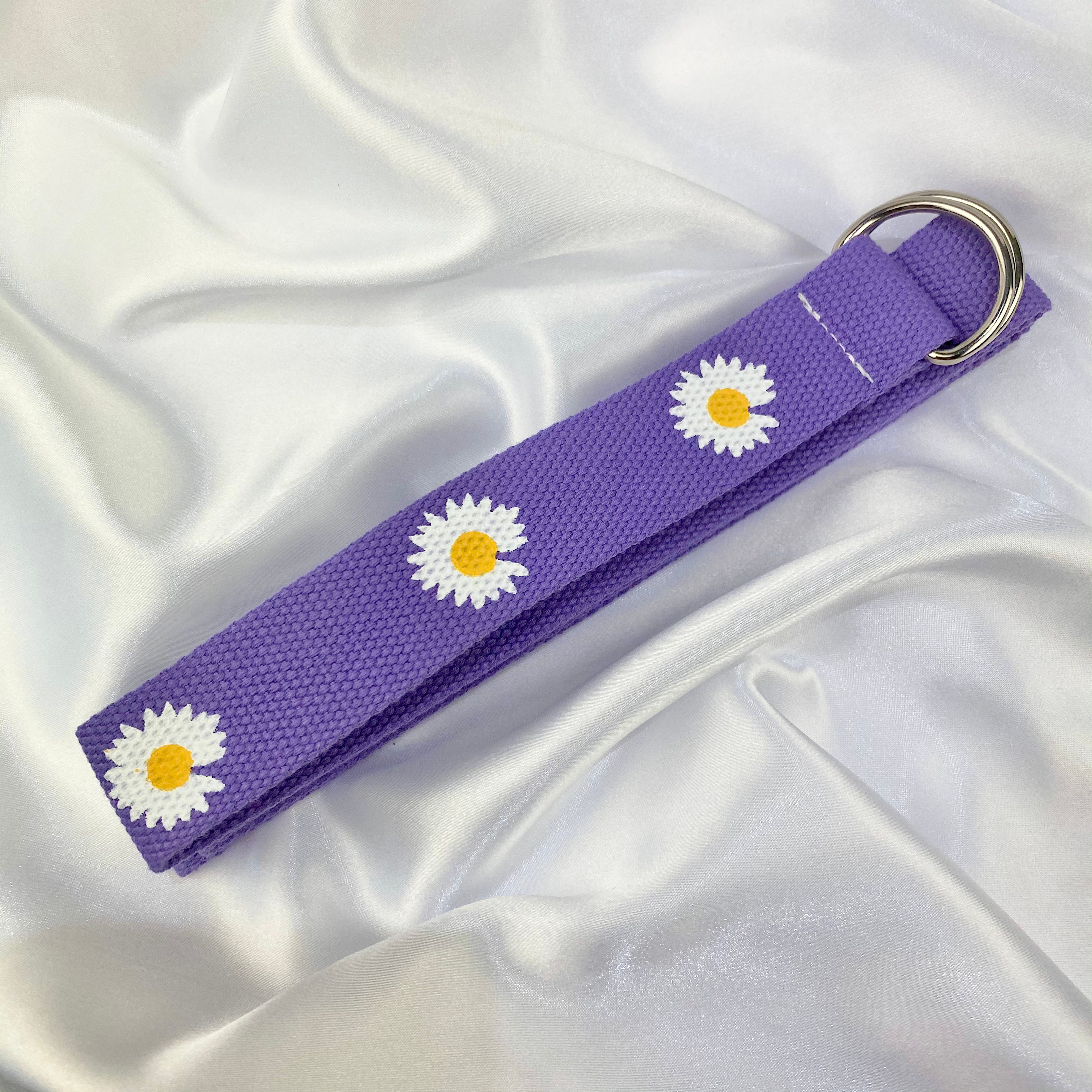 Purple Flower D Ring Belt image 0